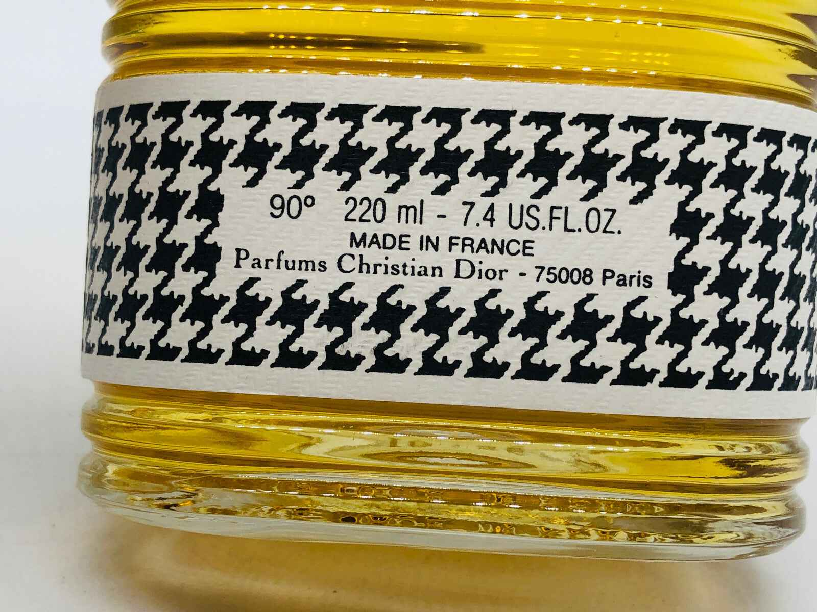 Flacone di profumo Dior Diorella Vintage da 220 ml con etichetta in stile classico