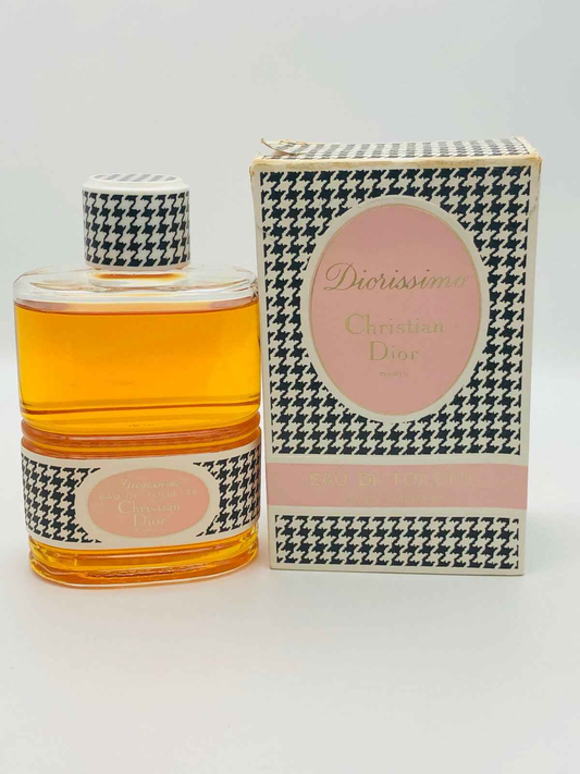 Profumo Dior Diorissimo Vintage in flacone elegante con confezione a motivo houndstooth