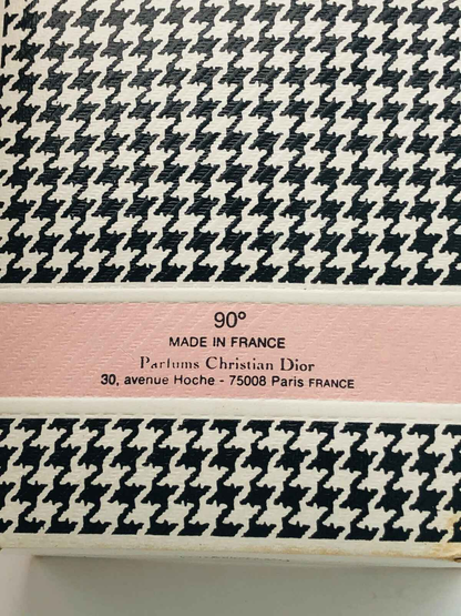 Scatola vintage Dior Diorissimo con stampa a zigzag, realizzata in Francia