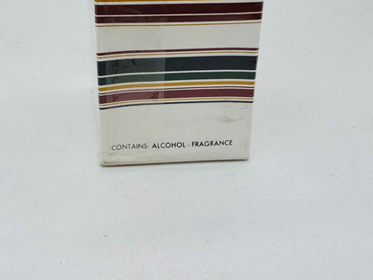 Scatola di profumo Dior Jules Vintage con strisce colorate e ingredienti evidenziati
