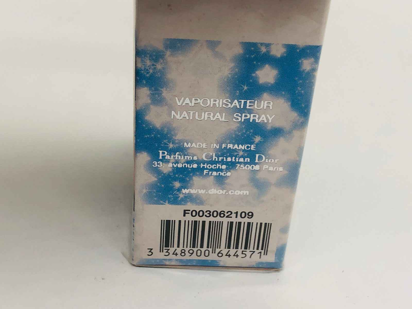 Scatola del profumo Dior Star con spray naturale, produzione francese