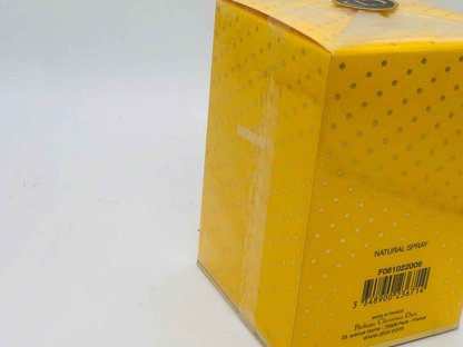 Packaging del profumo Dolce Vita di Dior in scatola gialla con dettagli a pois