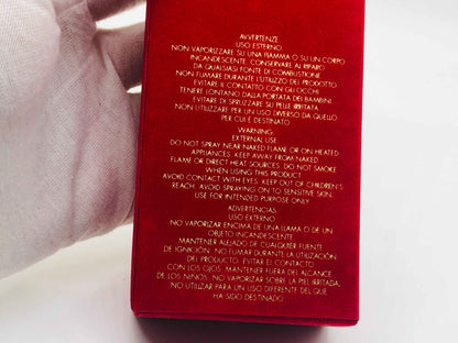 Confezione rossa del Profumo Dolce E Gabbana Classico con avvertenze sul retro.