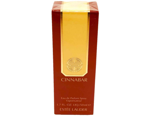 Confezione di profumo Estee Lauder Cinnabar Vintage da 50ml con design elegante e raffinato
