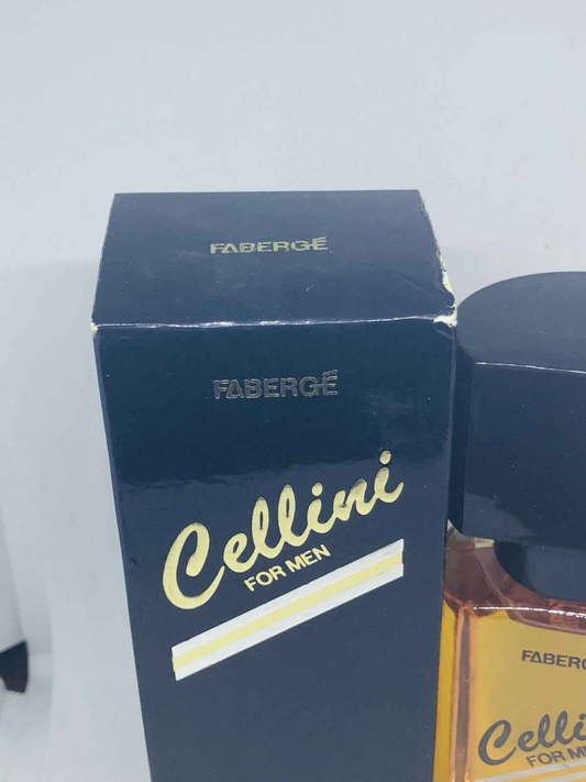 Scatola del profumo Faberge Cellini con dettagli dorati per uomini