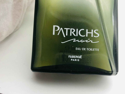 Flacone di profumo Fabergé Patrichs Noir Eau de Toilette con design elegante in colore verde scuro