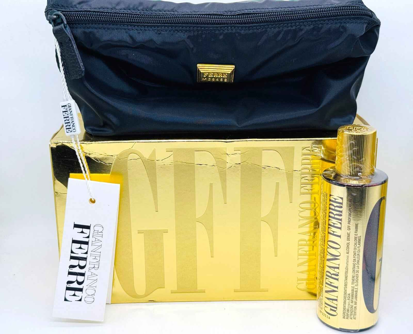 Set di profumi Ferre Gff Profumo Vintage con astuccio elegante e flacone dorato