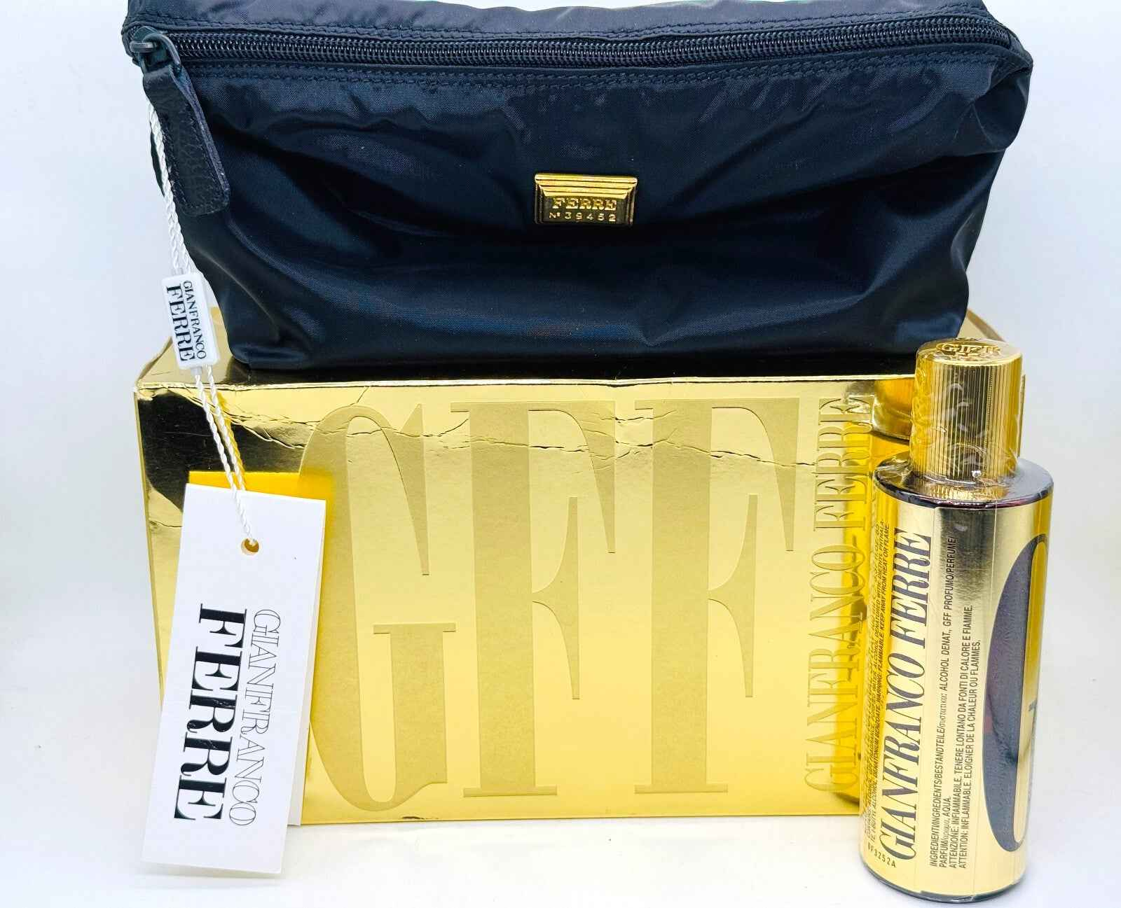Set di profumi Ferre Gff Profumo Vintage con astuccio elegante e flacone dorato