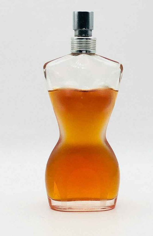 Flacone di Gaultier Classique Profumo a forma di donna con profumo di colore ambrato