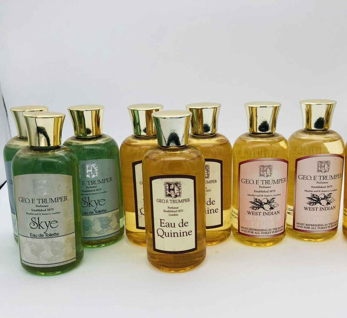Colonia Geo F Trumper assortita con vari profumi, tra cui Skye e Eau de Quinine
