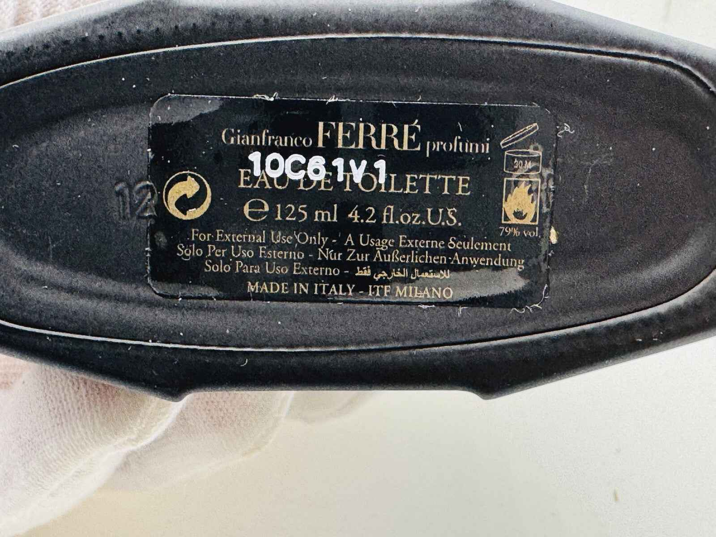 Flacone di Profumo Gianfranco Ferre Pour Homme da 125 ml con etichetta elegante e design raffinato