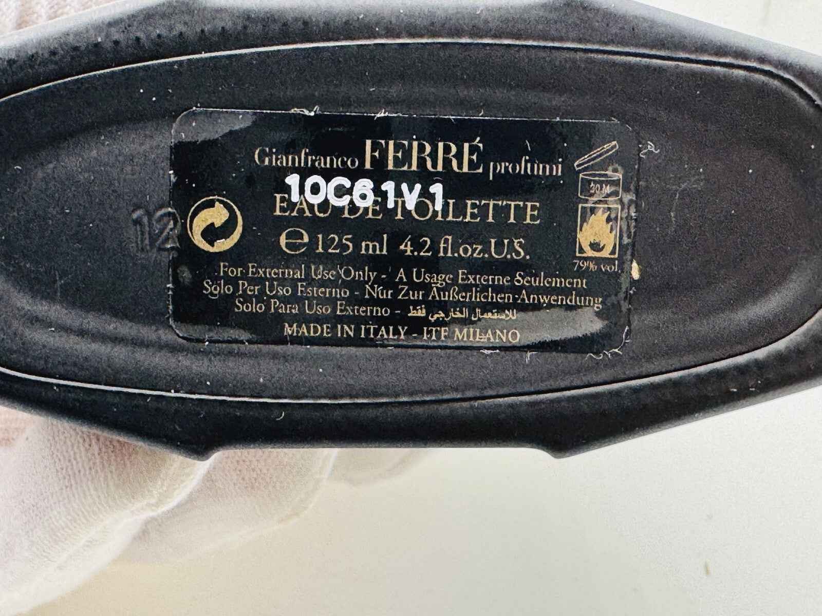 Flacone di Profumo Gianfranco Ferre Pour Homme da 125 ml con etichetta elegante e design raffinato