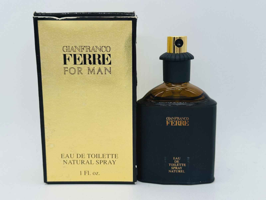 Gianfranco Ferre Pour Homme Vintage Eau de Toilette con confezione nera da 1 fl oz in spray naturale