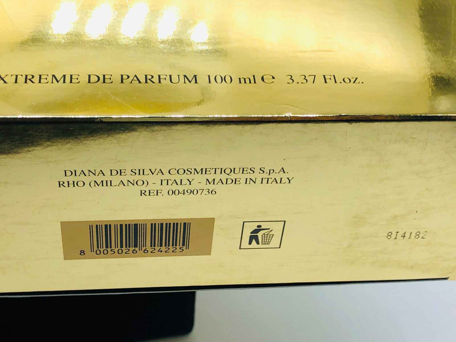 Scatola del profumo 20 Woman Ferre Vintage da 100 ml con dettagli e codice prodotto sul retro