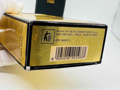 Scatola del profumo Ferre Pour Homme vintage con dettagli in oro made in Italy