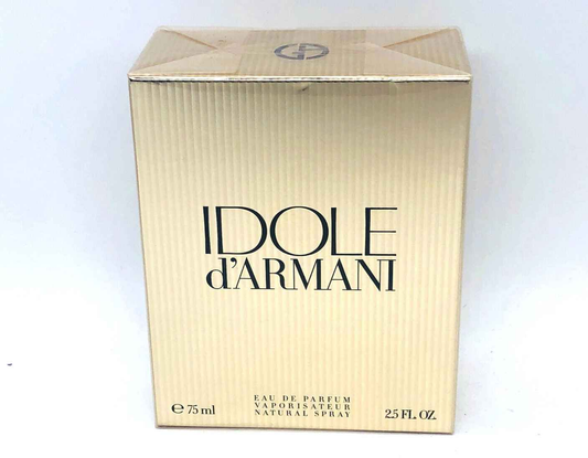Scatola del profumo Idole Armani 75 ml spray naturale con design elegante e raffinato