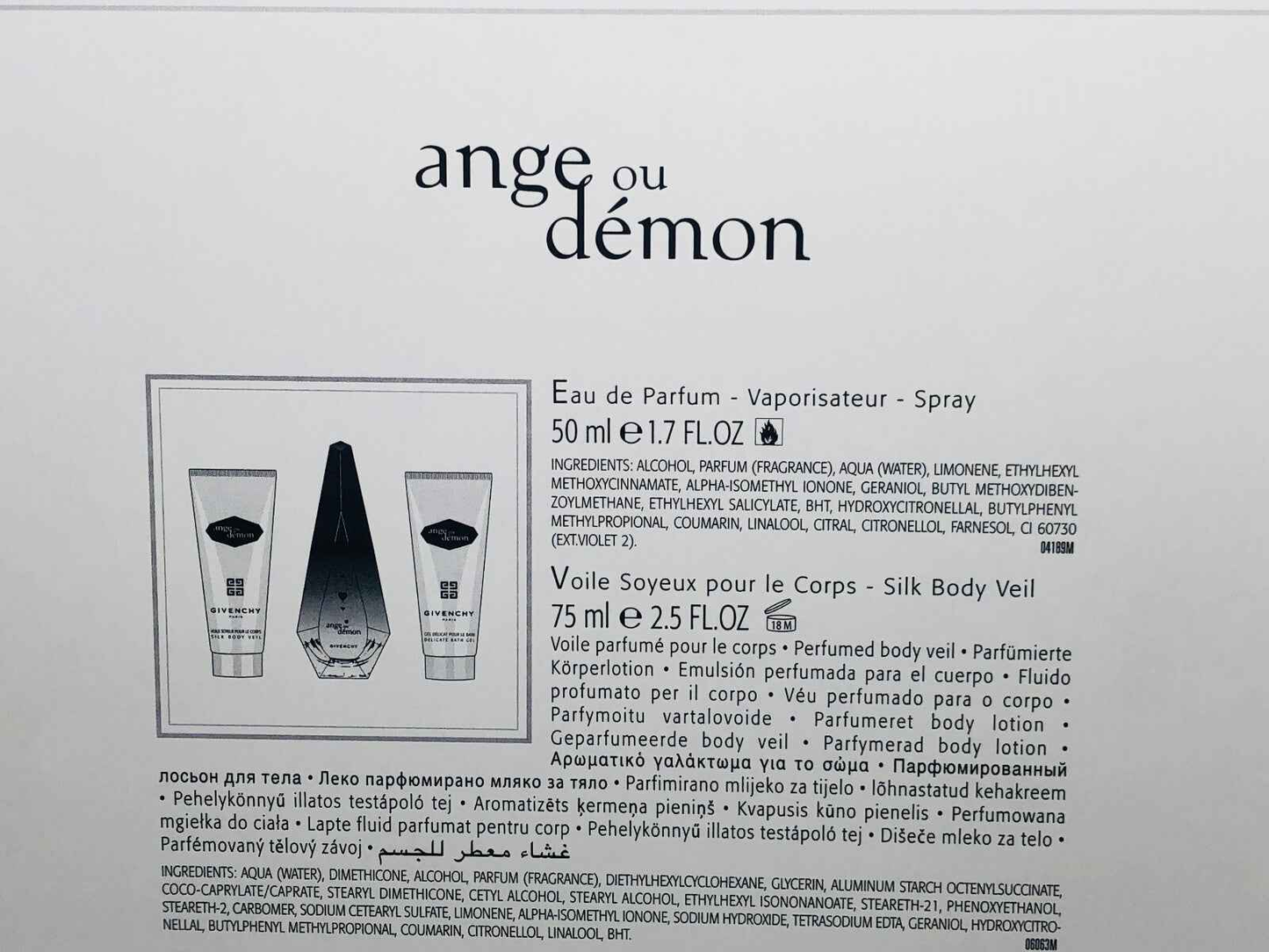 Set Givenchy Ange Ou Demon con Eau de Parfum e Velum Corpo in un elegante packaging