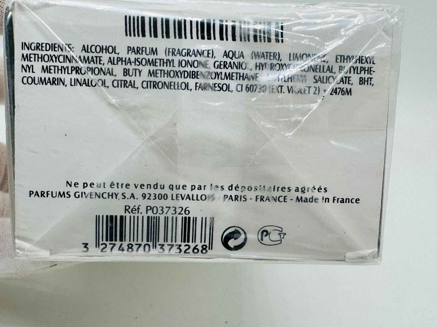 Confezione del profumo Givenchy Ange Ou Demon con ingredienti e dettagli del prodotto
