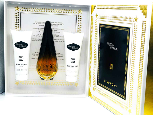 Set regalo Givenchy Ange Ou Demon con profumo e lozioni, ideale per appassionati di fragranze eleganti