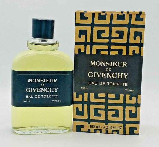 Profumo Givenchy Monsieur Vintage Eau de Toilette con flacone elegante e scatola distintiva