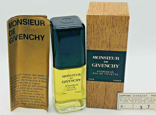 Profumo Givenchy Monsieur Vintage in confezione originale con flacone elegante e design classico