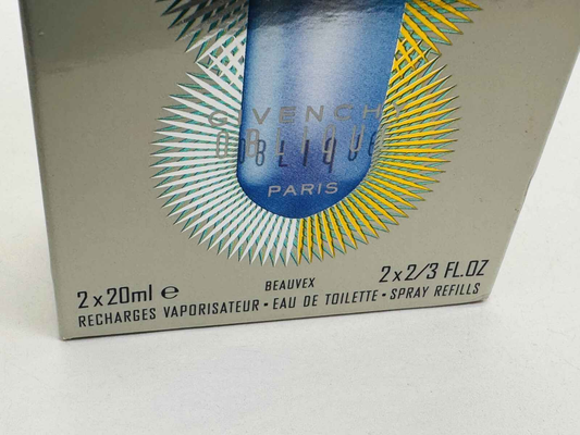 Confezione del Profumo Givenchy Oblique con due ricariche da 20 ml ciascuna in scatola elegante