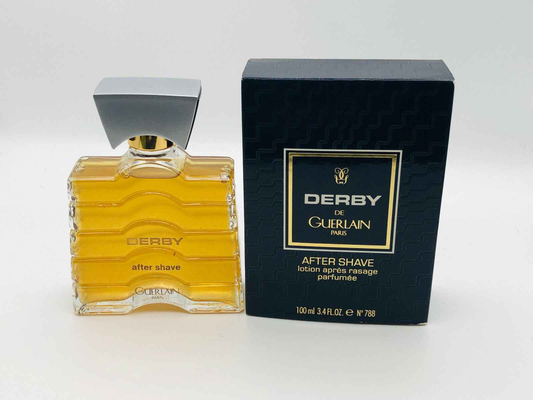 After shave Derby Guerlain in flacone da 100 ml con confezione elegante per una cura maschile raffinata
