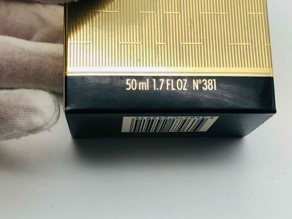 Confezione di Guerlain Mitsouko Vintage da 50 ml con dettagli dorati e codice prodotto N°381