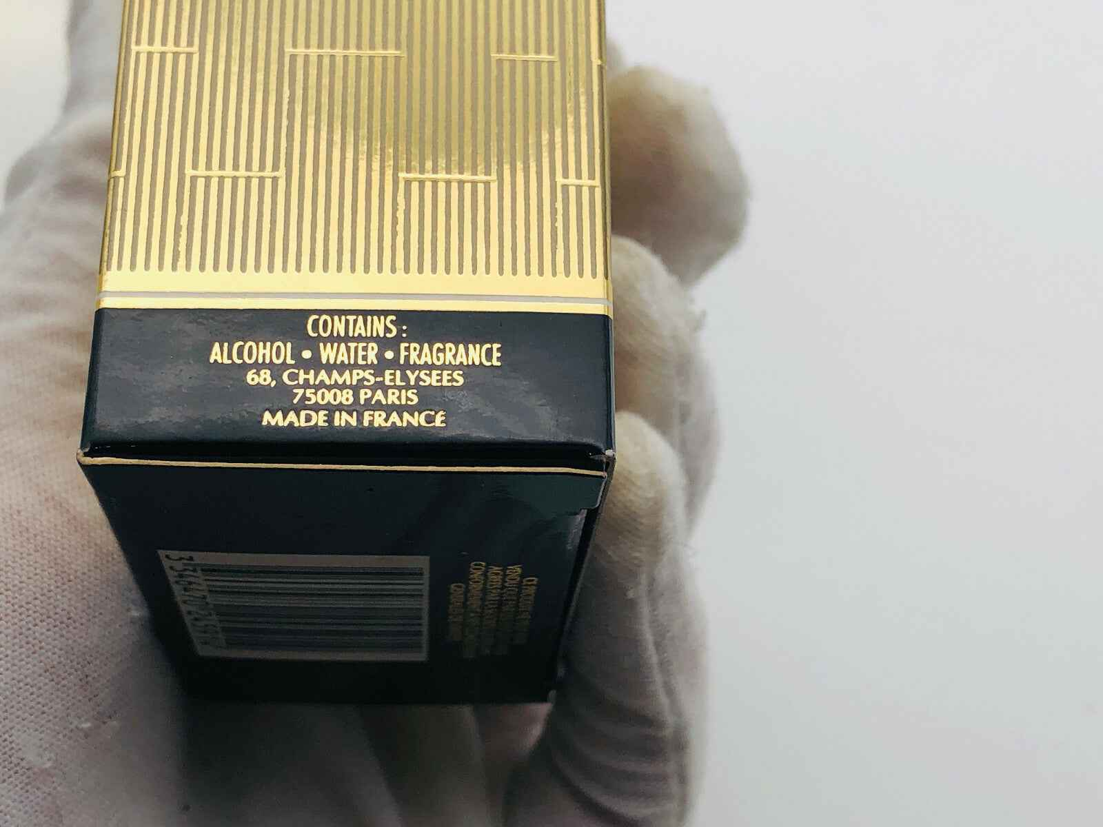 Scatola di Guerlain Mitsouko Vintage con dettagli sulla composizione e indirizzo di produzione a Parigi