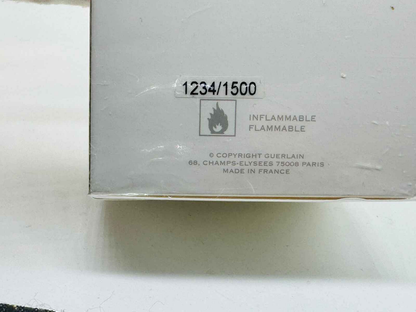 Confezione del profumo Guerlain L'Instant Vintage con numero di serie 1234 su 1500, prodotto in Francia