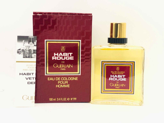 Profumo Guerlain Habit Rouge Vintage in flacone da 100 ml con confezione elegante per uomo