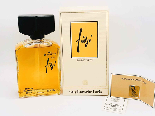 Profumo Guy Laroche Fidji Vintage in flacone da 100ml con scatola originale per un profumo senza tempo
