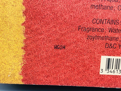 Confezione vintage del Profumo Hermes Rocabar Vintage con dettagli e codici sul retro.