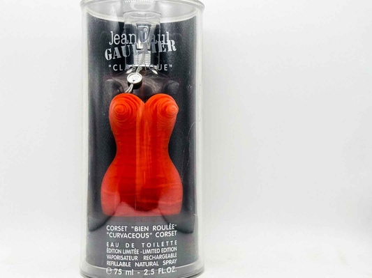 Profumo Jean Paul Gaultier Classique Corset in bottiglia rossa a forma di busto, edizione limitata