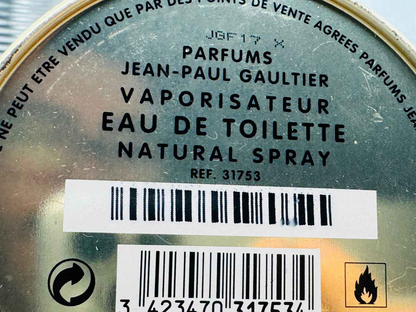 Vaporizzatore Eau de Toilette Vintage Jean Paul Gaultier Le Male con etichetta e codice a barre