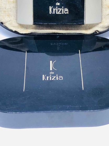 K Krizia Parfum Extrait Vintage confezione elegante con logo in oro su sfondo blu