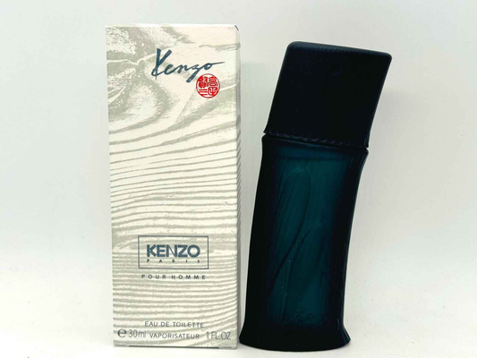 Profumo Kenzo Pour Homme Vintage in flacone elegante con scatola originale in legno
