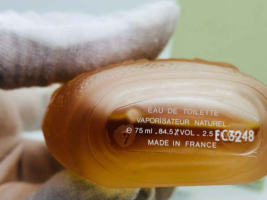 Flacone di Kenzo Profumo Vintage Eau de Toilette da 75 ml con etichetta di produzione