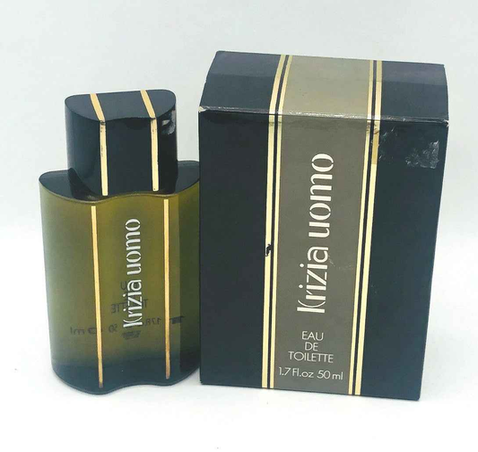 Profumo Krizia Uomo Vintage con confezione nera e oro eau de toilette 50 ml