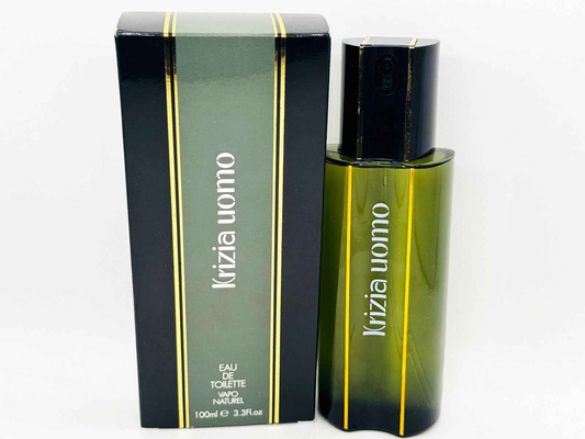 Profumo Krizia Uomo Vintage in flacone verde con confezione elegante da 100ml