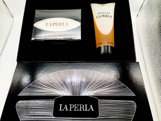 Set regalo La Perla Body Silk Vintage con crema e sapone in un elegante packaging nero