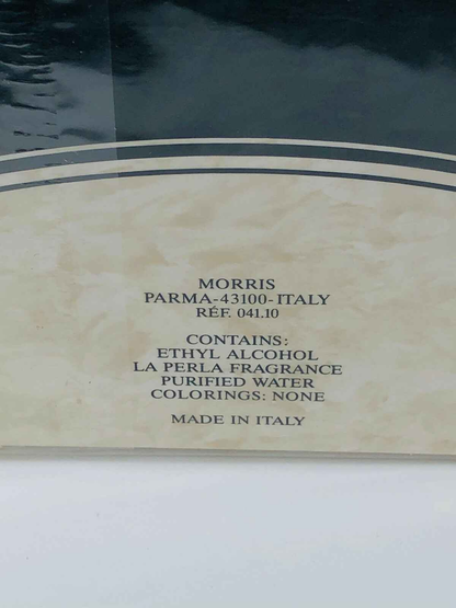Flacone di profumo La Perla Vintage con ingredienti e dettagli di produzione in italiano