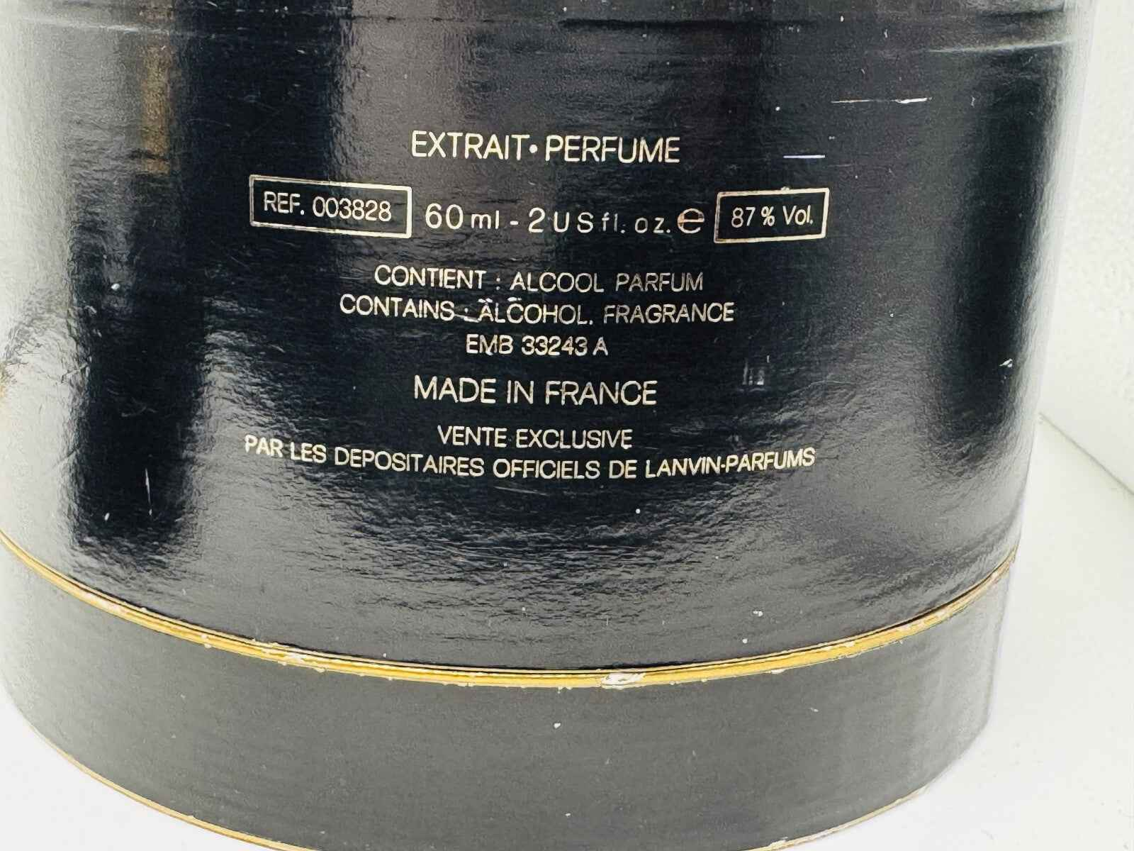 Bottiglia di profumo Lanvin Arpege Vintage da 60 ml in confezione nera elegante