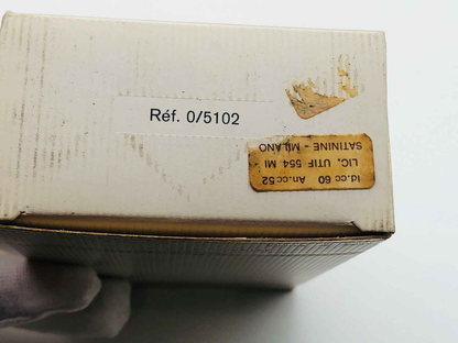 Scatola vintage Monsieur De Rauch con etichette e riferimento 0/5102 per collezionisti