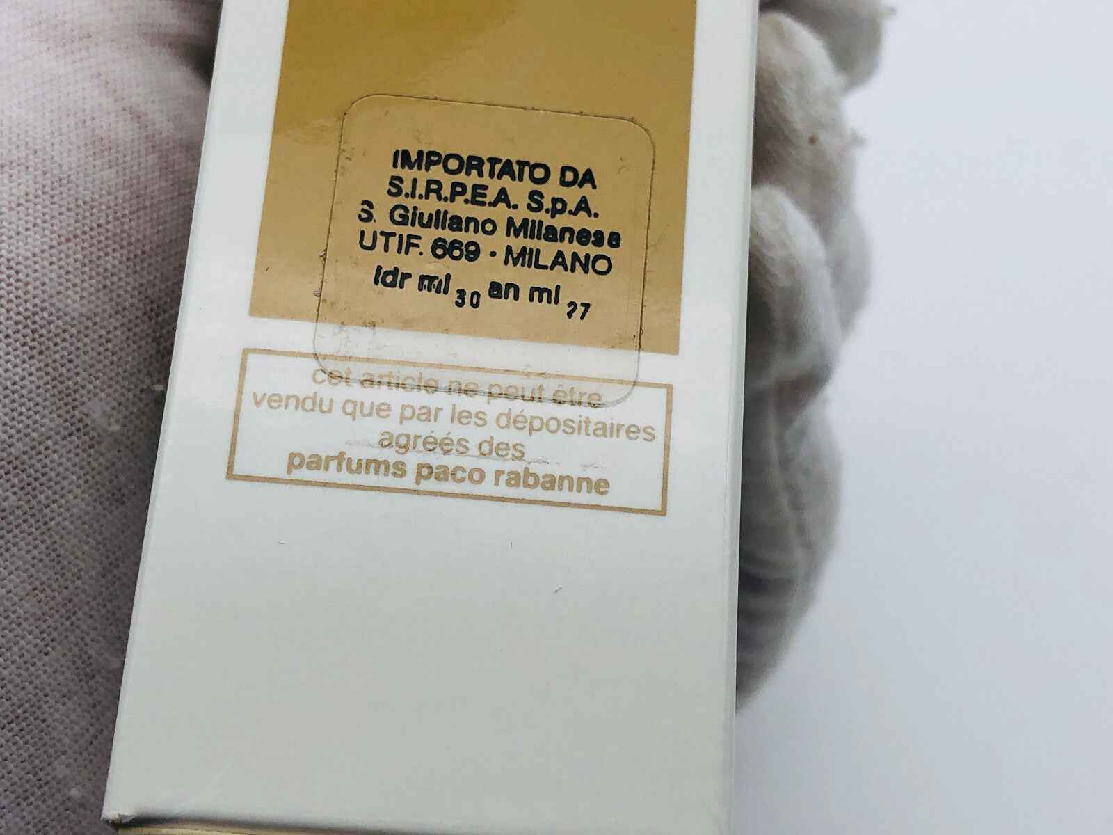 Paco Rabanne Eau De Metal profumo in confezione elegante da 30 ml con dettagli di importazione