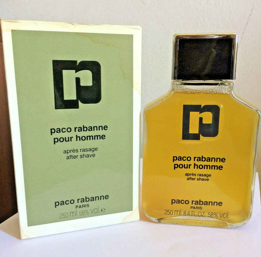Dopobarba Paco Rabanne Pour Homme da 250 ml in flacone elegante con scatola