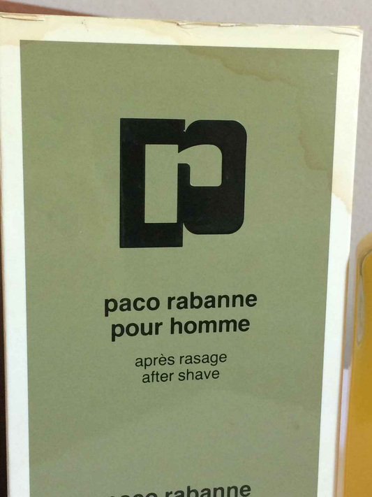 Flacone di dopobarba Paco Rabanne Pour Homme con etichetta elegante e logo distintivo