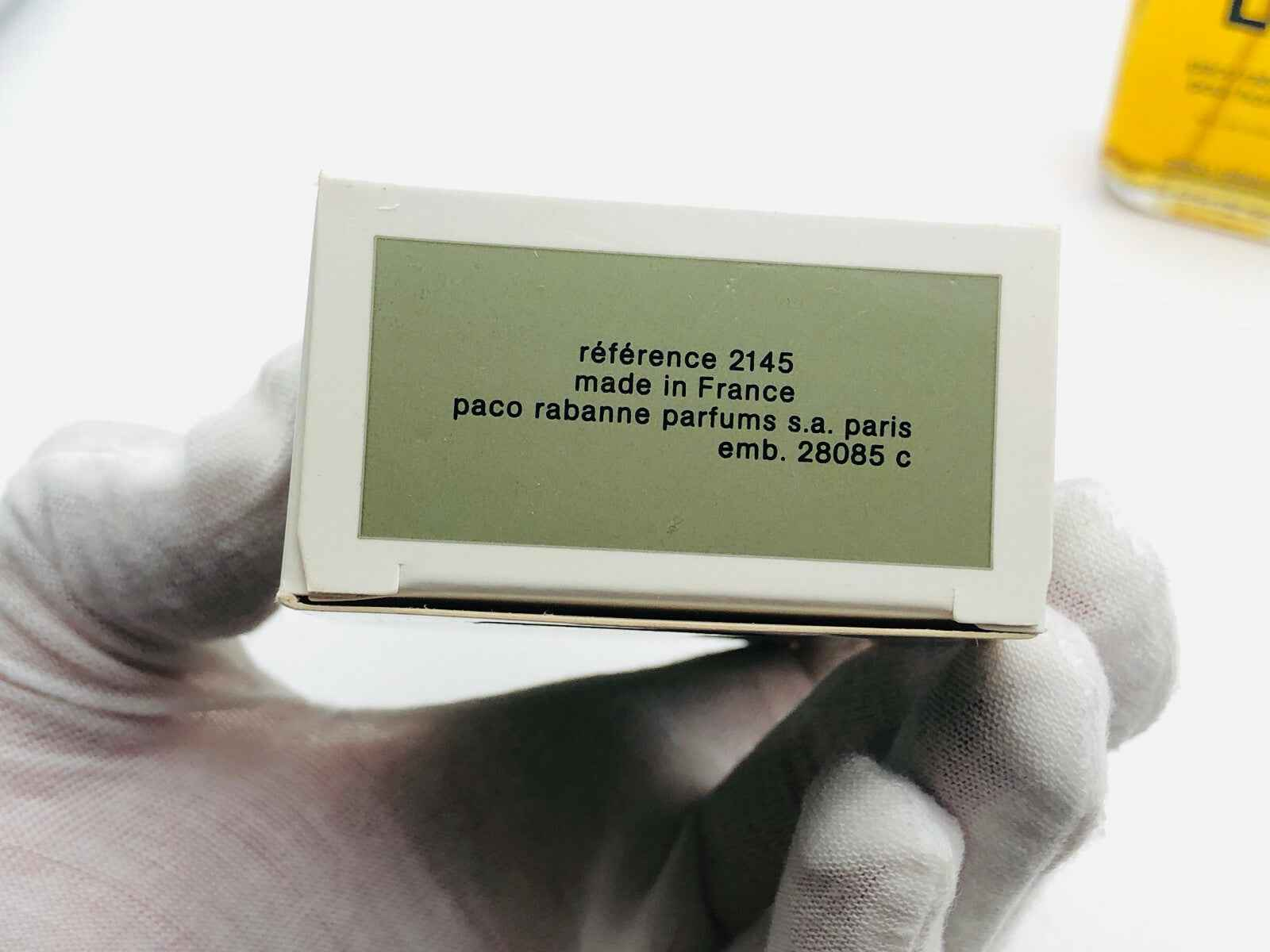 Scatola del Profumo Paco Rabanne Pour Homme Vintage con riferimento e informazioni di produzione in Francia