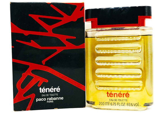 Profumo Tenere Paco Rabanne in bottiglia di vetro da 200 ml con confezione nera elegante