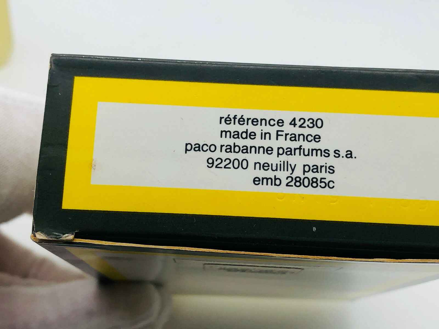 Scatola di profumo Sport Paco Rabanne Vintage con informazioni di produzione in Francia